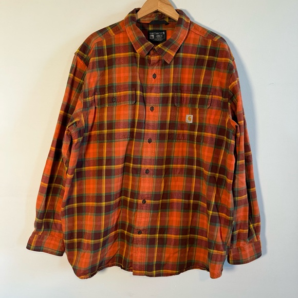 Carhartt Men's Vibrant Plaid Button Down Shirt, 2X, perfect condition - Picture 1 of 5